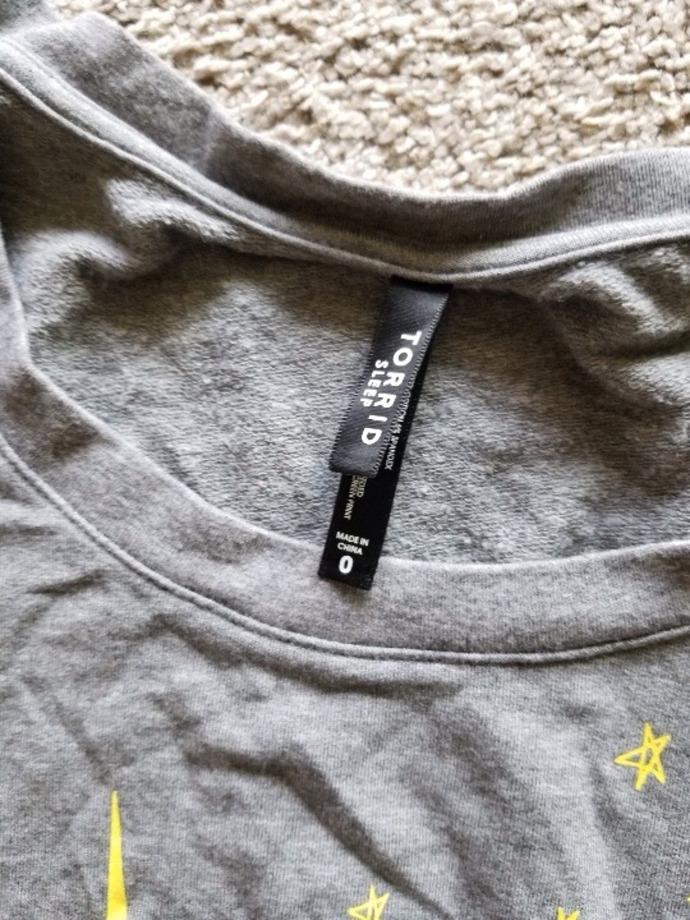 Rare torrid Gray Skull Graphic Pullover with Yellow Lightning - Picture 5 of 7